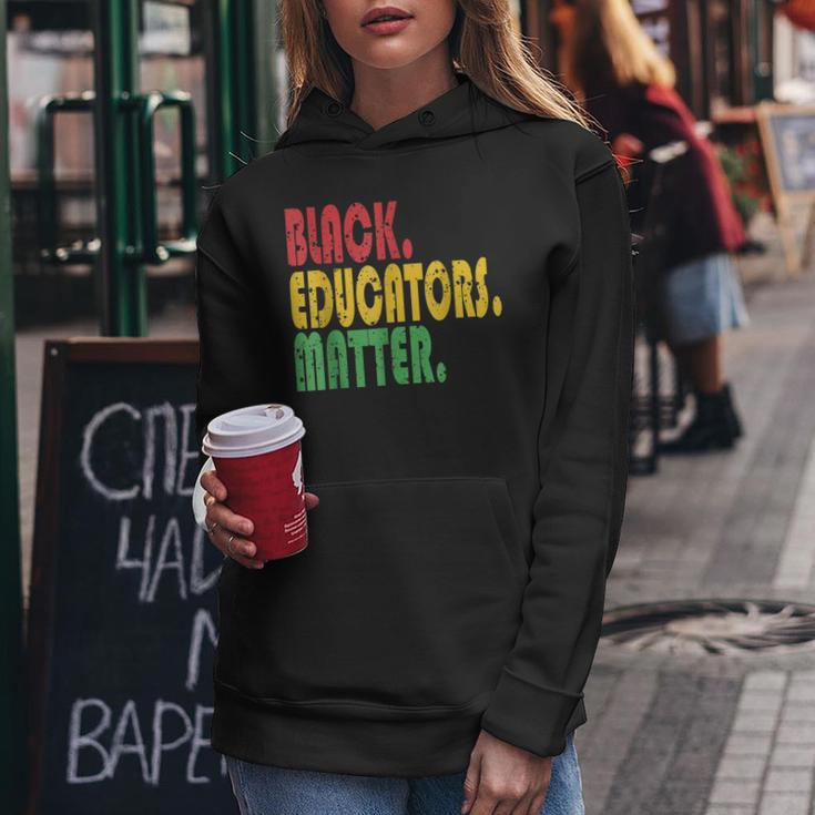 Black Educator Matter Black History Month Afro African Pride Women Hoodie Funny Gifts