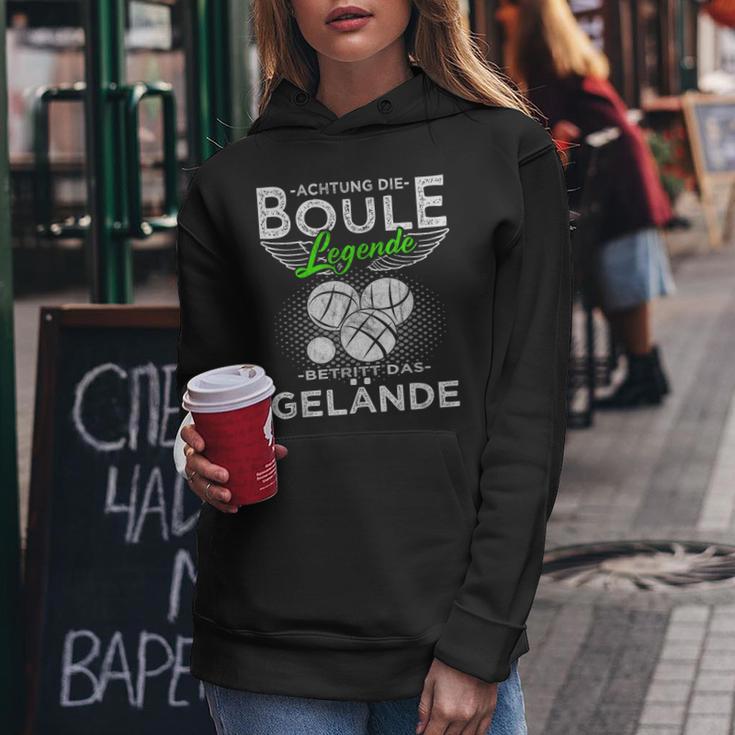 Boccia Die Boule Legende Betritt Das Gelände Boule Frauen Hoodie Lustige Geschenke