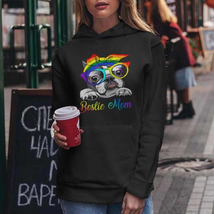 Bostie Mom For Lgbt Pride Boston Terrier Dogs Lovers Women Hoodie Unique Gifts