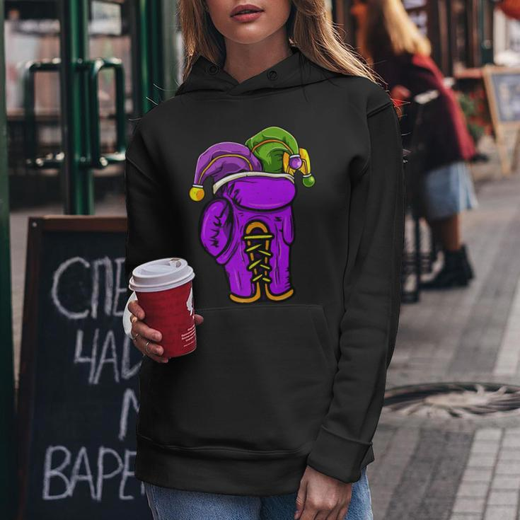 Boxing Sports Lover Mardi Gras Carnival Party Jester Women Hoodie Funny Gifts