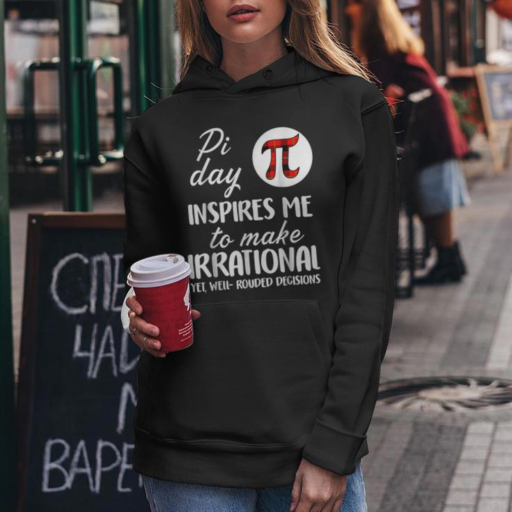 Buffalo Plaid Pi Symbol Pi Day Inspires Me Math Lover Gifts V3 Women Hoodie Funny Gifts