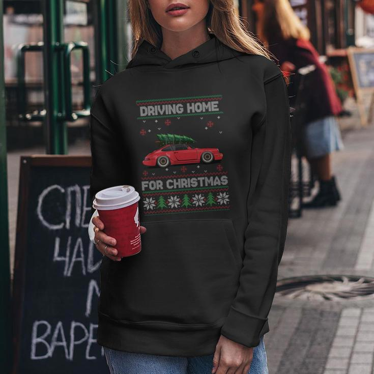 Christmas Tree Oldtimer Car Xmas Ugly Sweater Pullover Look Women Hoodie Unique Gifts