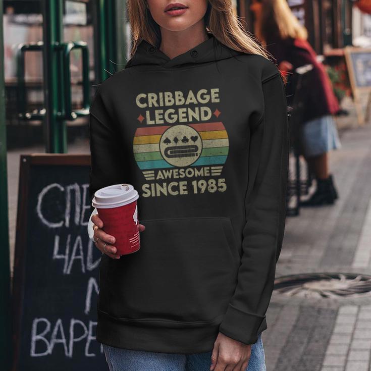 Cribbage Legend 37 Jahre Alt Fantastisch Seit 1985 Cribbage Frauen Hoodie Lustige Geschenke