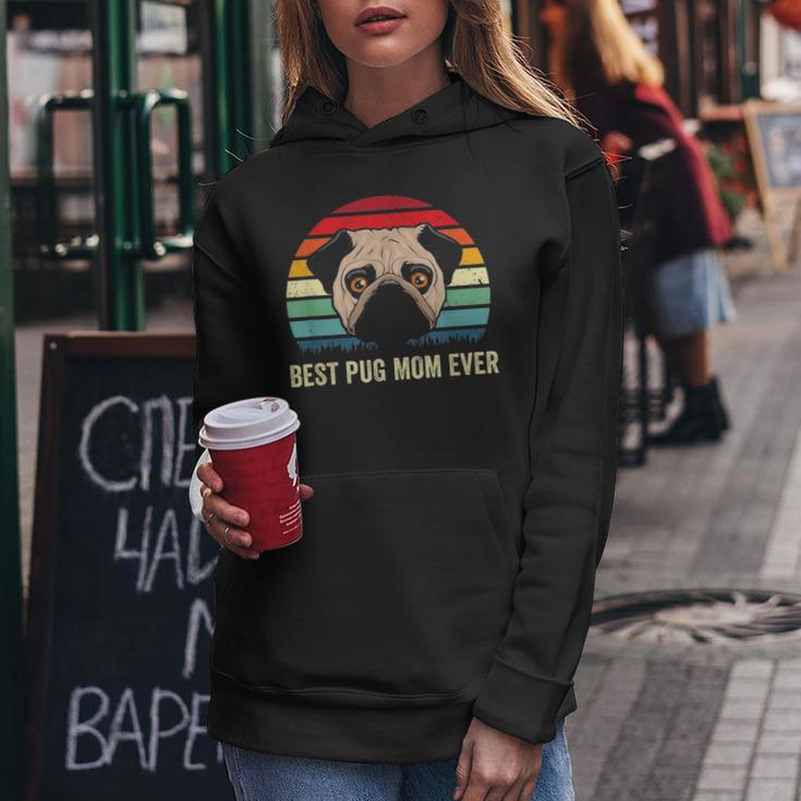 Cute Best Pug Mom Ever Funny Pet Owner Pugs Dog Lover Gift Women Hoodie Funny Gifts