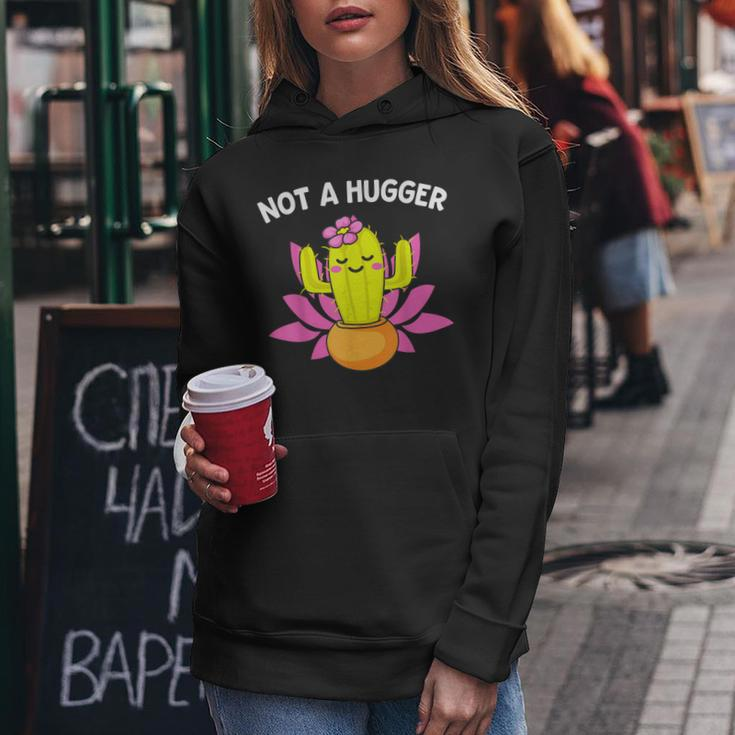 Cute Not A Hugger Sarcastic Introvert Funny Cactus Womens Women Hoodie Unique Gifts