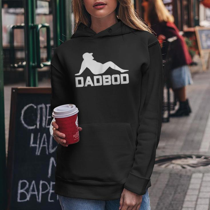 Dad Bod Funny Dadbod Silhouette With Beer Gut Women Hoodie Unique Gifts