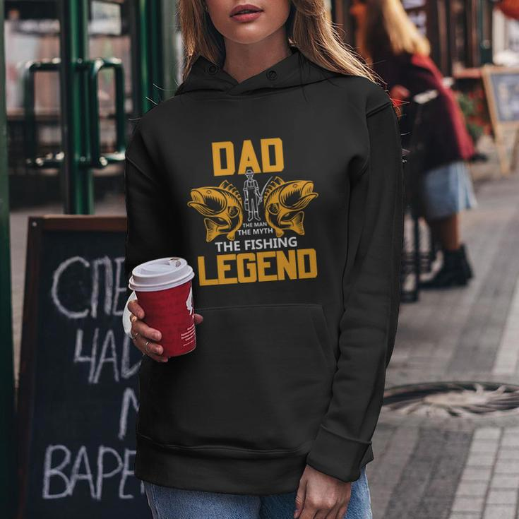 Dad The Man Myth The Fishing Legend Women Hoodie Unique Gifts