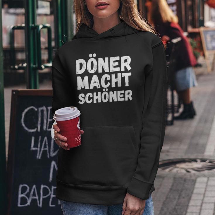 Döner Macht Schöner Kebab Dönerverkäufer Imbiss Frauen Hoodie Lustige Geschenke