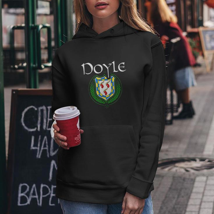 Doyle Surname Irish Last Name Doyle Family Crest Women Hoodie Graphic Print Hooded Sweatshirt Personalized Gifts