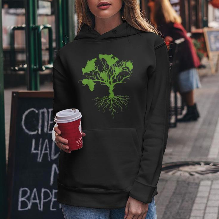 Earth Day 2023 Cute World Map Tree Pro Environment Plant Women Hoodie Unique Gifts