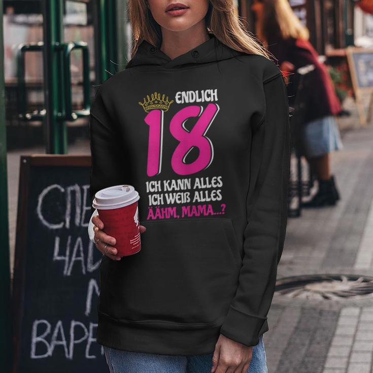 Endlich 18 Hoodie für Damen, Lustiges Volljährig Mädchen Geburtstagsshirt Lustige Geschenke