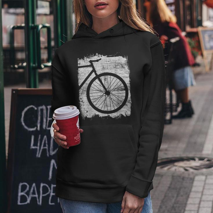 Fahrrad-Silhouette Grafik-Hoodie in Schwarz, Stilvolles Radfahrer-Tee Lustige Geschenke