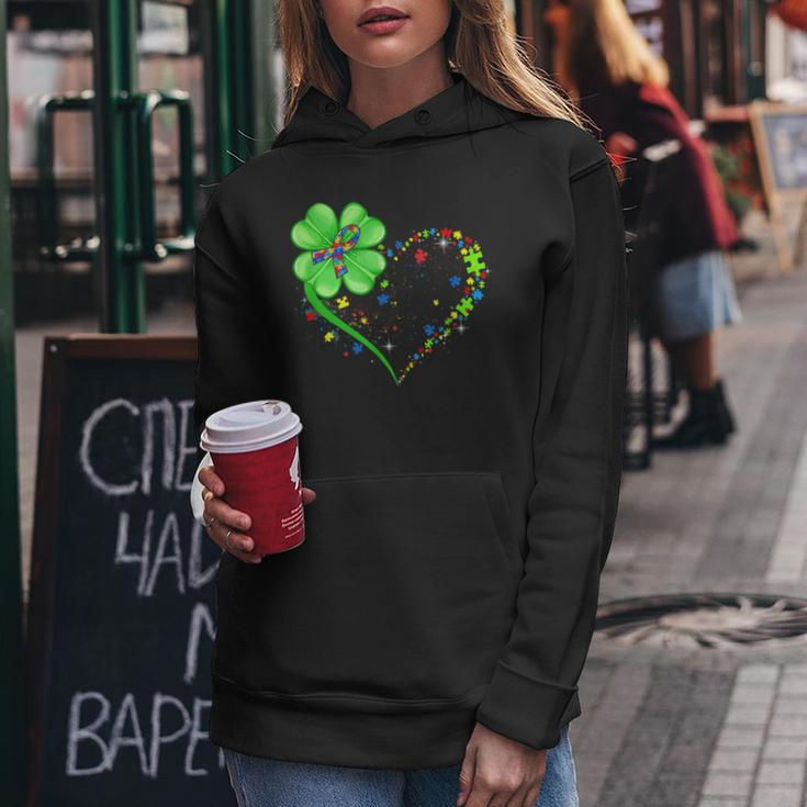 Funny Autism St Patricks Day Clover Autism Mom Boy Women Hoodie Unique Gifts