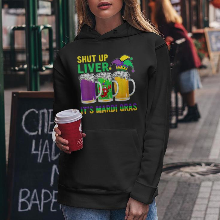 Funny Crawfish Boil Shut Up Liver Mardi Gras Beer Drinking Women Hoodie Personalized Gifts