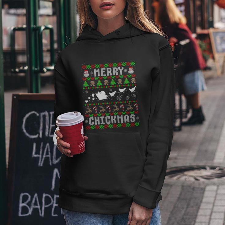 Funny Merry Chickmas Ugly Christmas Chicken Gift Women Hoodie Unique Gifts