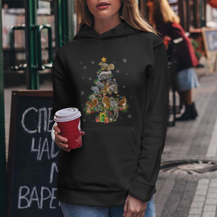 Funny Squirrel Christmas Tree Squirrel Lover Xmas Gifts Tshirt Women Hoodie Unique Gifts