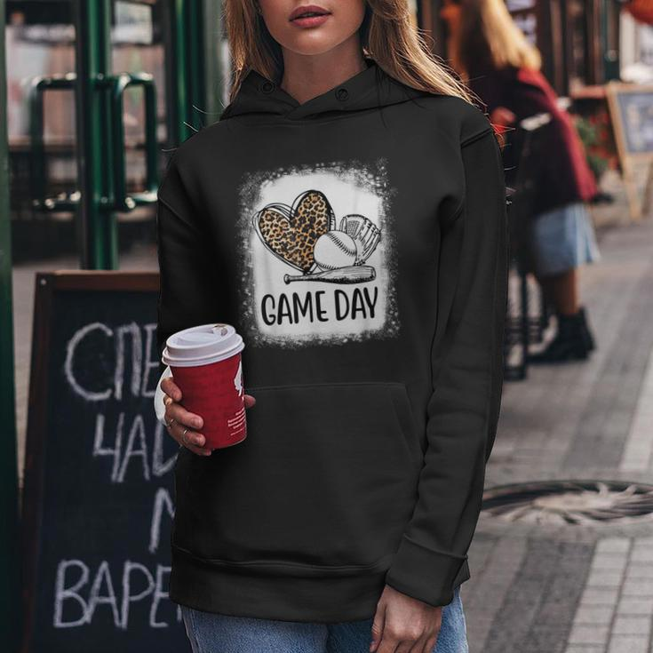Game Day Baseball Decorations Leopard Heart Soccer Mom Mama Women Hoodie Unique Gifts
