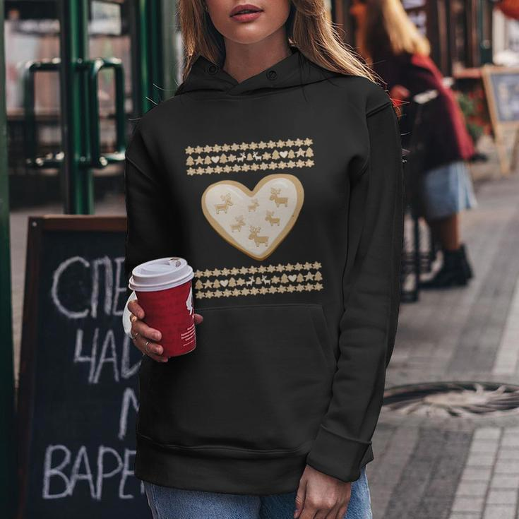 Gingerbread Heart And Deer Cookie Funny Ugly Christmas Sweater Funny Gift Women Hoodie Unique Gifts
