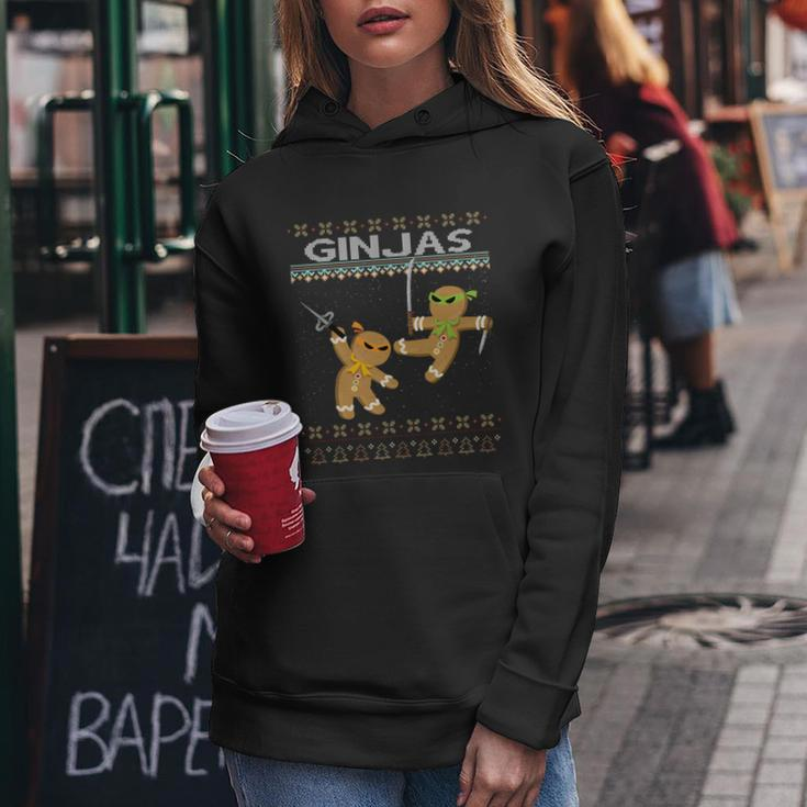 Ginjas Gingerbread Ninjas Funny Ugly Christmas Funny Gift Women Hoodie Unique Gifts