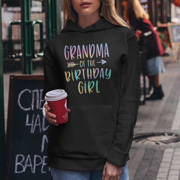 Grandma Of The Birthday Girl Tie Dye Colorful Bday Women Hoodie Unique Gifts
