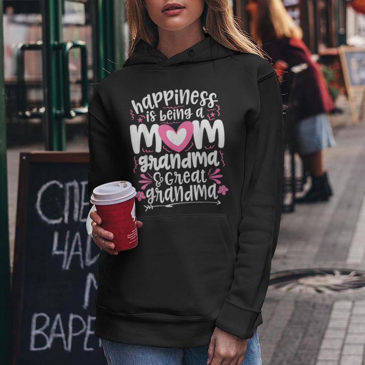 Happiness Is Being A Mom Great Grandma Women Hoodie Unique Gifts