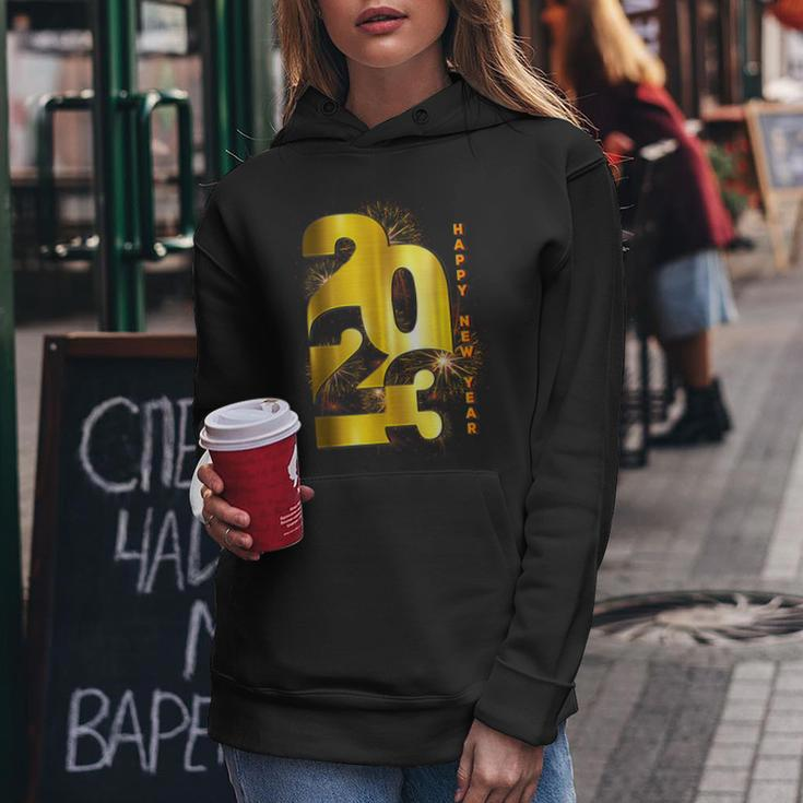 Happy New Year 2023 New Years Eve Party Supplies 2023 V2 Women Hoodie Graphic Print Hooded Sweatshirt Personalized Gifts