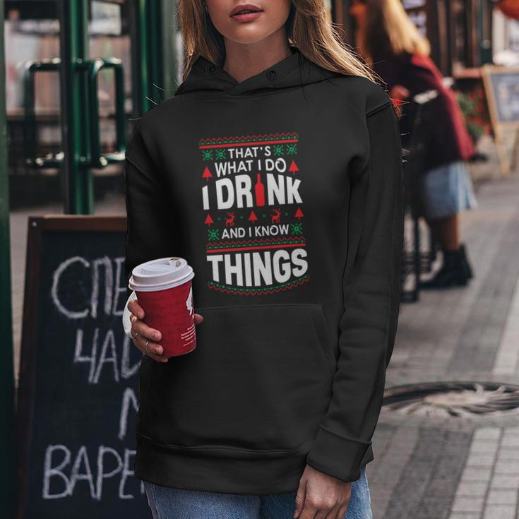 I And I Know Things Party Lover Ugly Christmas Sweater Gift Women Hoodie Unique Gifts