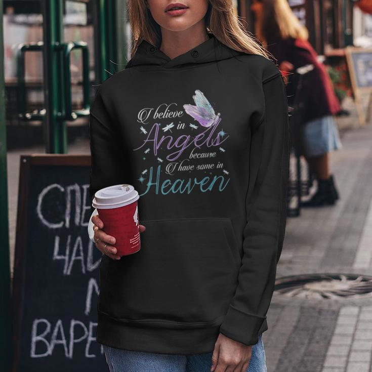 I Believe In Angels Because I Have Some In Heaven Mom & Dad Women Hoodie Funny Gifts