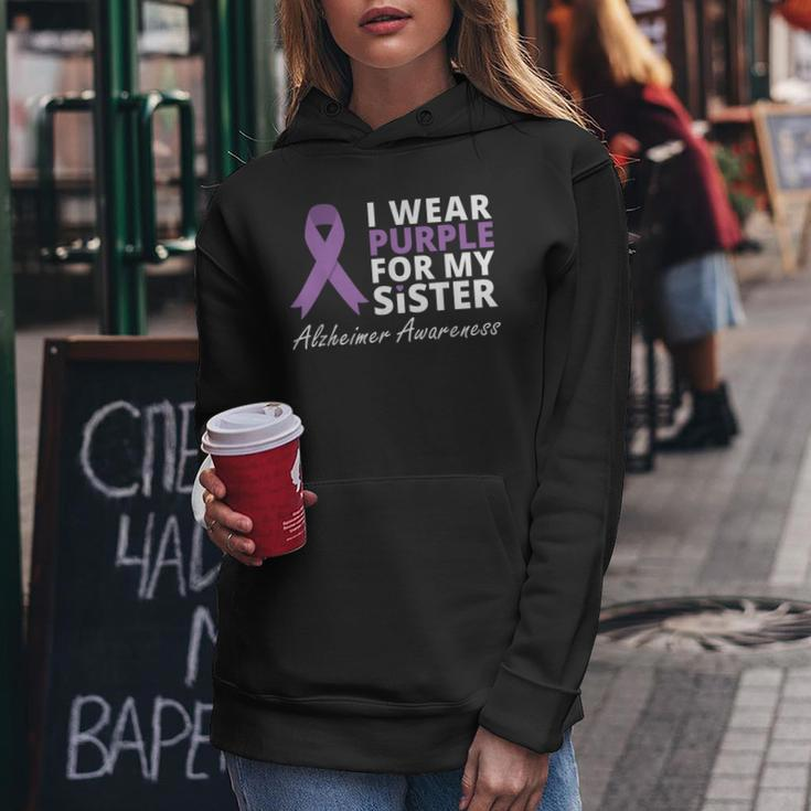 I Wear Purple For My SisterRibbon Family Love Women Hoodie Unique Gifts