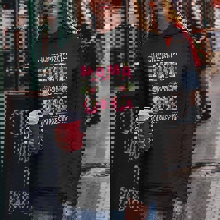 Ich Habe Zwei Titel Mama Und Oma Und Inch Rocke Sie Beide Frauen Hoodie Lustige Geschenke