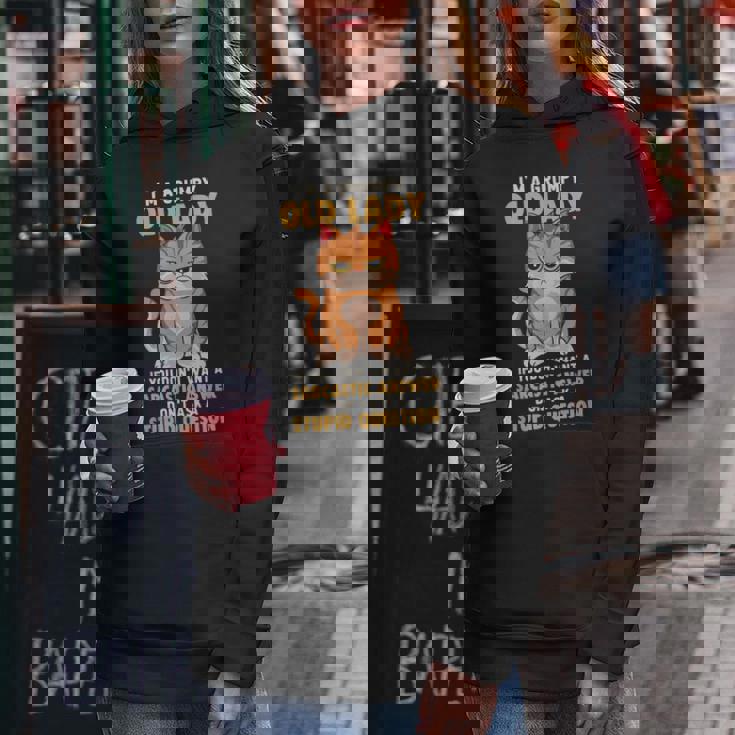 If You Dont Want A Sarcastic Answer Grumpy Old Lady Cat Women Hoodie Unique Gifts If You Dont Want A Sarcastic Answer Grumpy Old Lady Cat Women Hoodie Unique Gifts