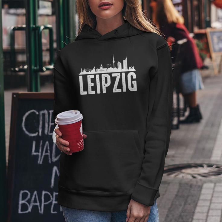 Leipzig Skyline Geschenk Stadt Für Leipziger Frauen Hoodie Lustige Geschenke