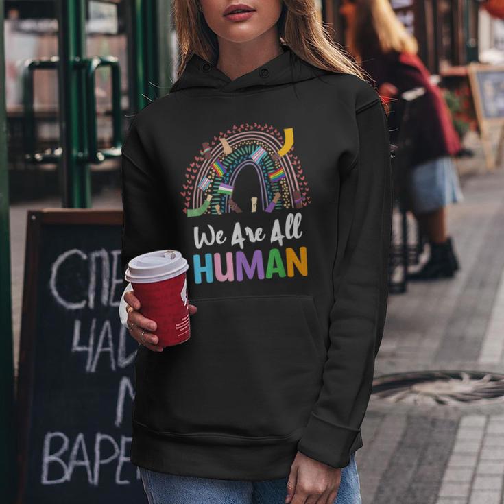 Lgbtq Wir Sind Alle Menschen Frauen Hoodie Lustige Geschenke