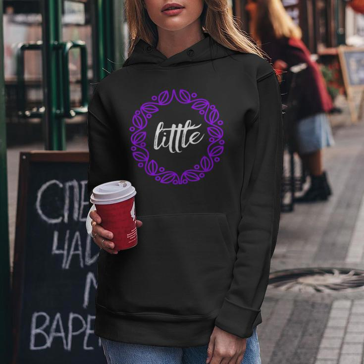 Little Sorority Sister Purple And White Women Hoodie Unique Gifts