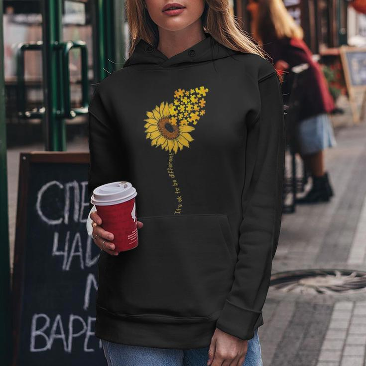 Love Sunflower Puzzle Autism Awareness Mom Daughter Women Hoodie Funny Gifts