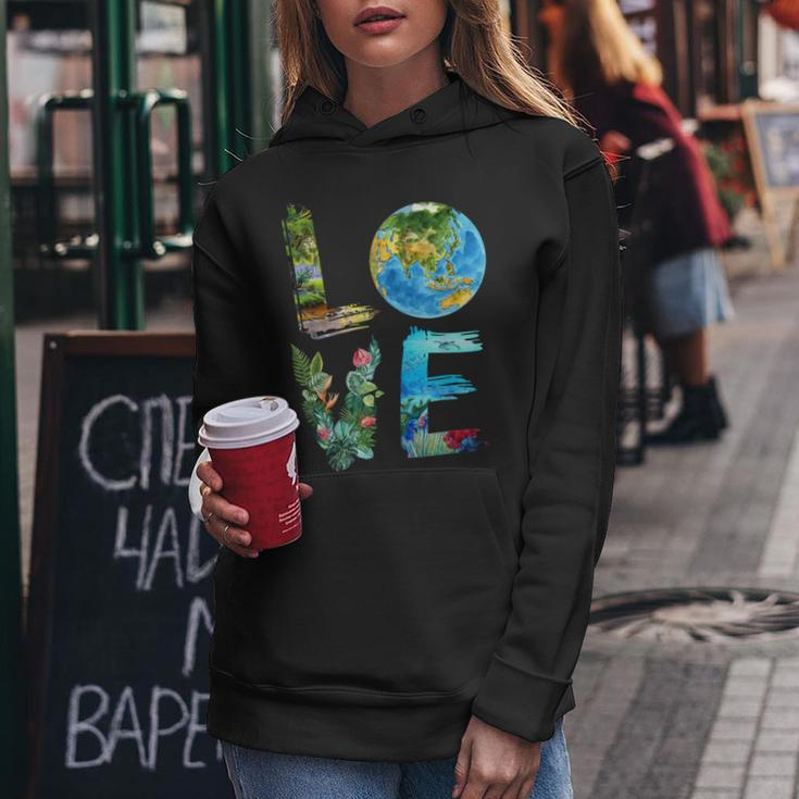 Love The Earth Kids Teacher Earth Day Everyday Environment Women Hoodie Unique Gifts