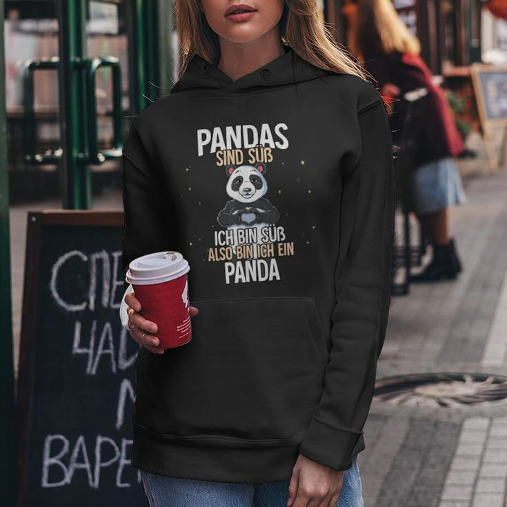 Lustiges Panda Hoodie: Pandas sind süß - Ich bin ein Panda - Schwarz Lustige Geschenke