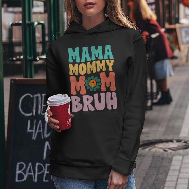 Mama Mommy Mom Bruh Funny Vintage Groovy Mothers Day For Mom Women Hoodie Unique Gifts