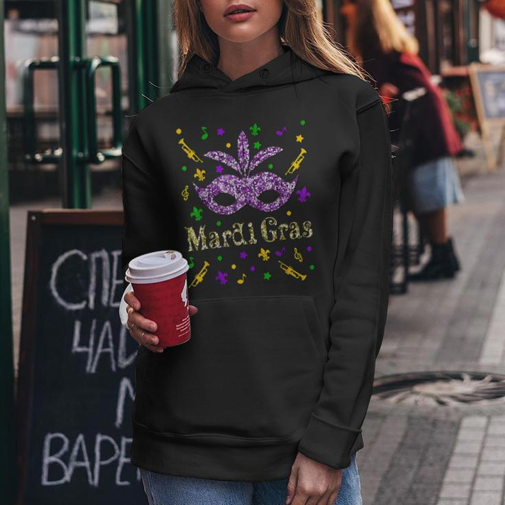 Mardi Gras 2023 - Womens Girls Mask Beads New Orleans Party Women Hoodie Personalized Gifts