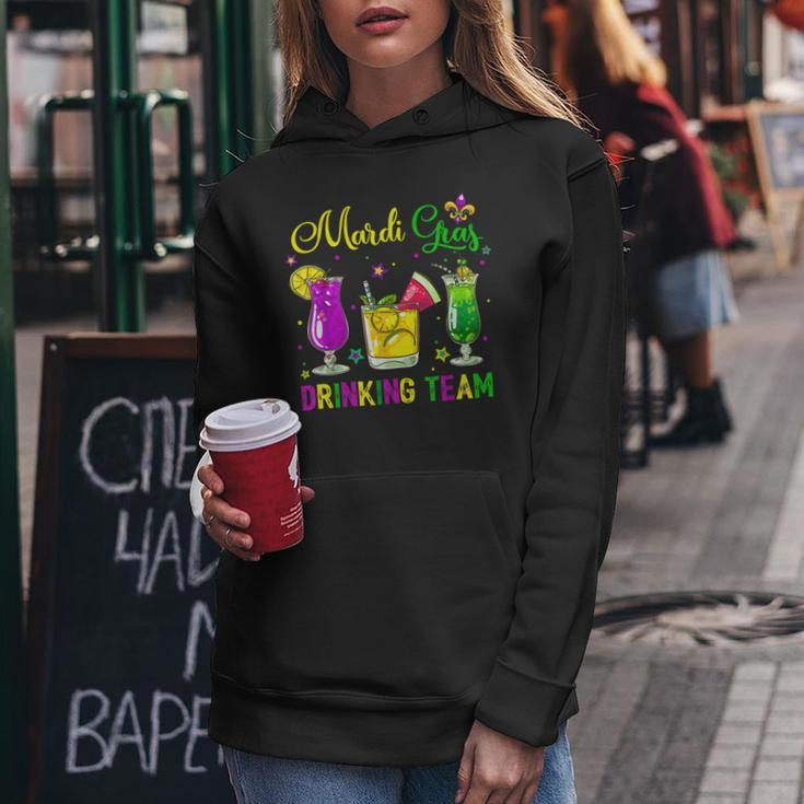 Mardi Gras Drinking Team Carnival Fat Tuesday Lime Cocktail Women Hoodie Funny Gifts