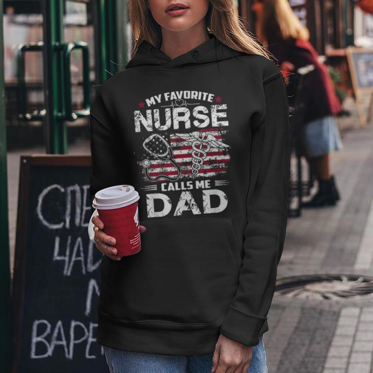 Mens My Favorite Nurse Calls Me Dad Fathers Day Gifts Papa V2 Women Hoodie Funny Gifts