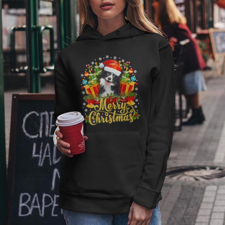 Merry Christmas Border Collie Mom Dad Christmas Women Hoodie Unique Gifts