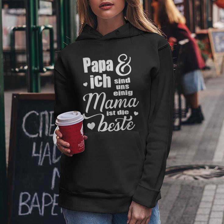 Muttertagsgeschenk Für Mama Papa Ich Sind Uns Einig Frauen Hoodie Lustige Geschenke