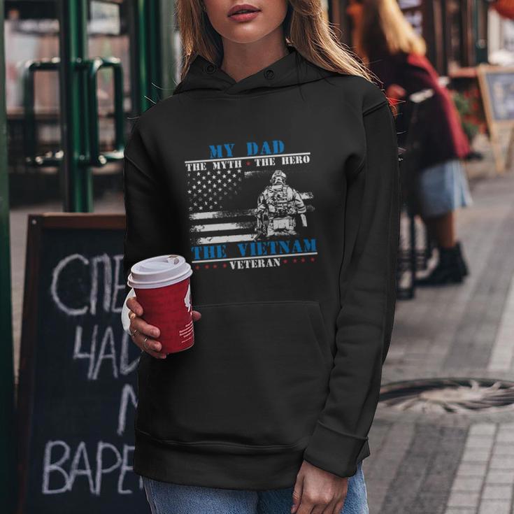 My Dad The Myth The Hero The Legend Fathers Day Veteran Great Gift Women Hoodie Unique Gifts