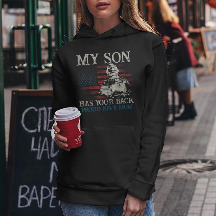 My Son Has Your Back Proud Navy Mothers Day Gift For Mom Women Hoodie Unique Gifts