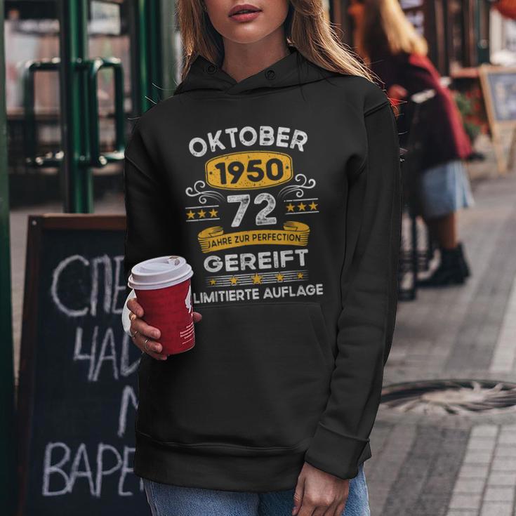 Oktober 1950 Lustige Geschenke 72 Geburtstag Frauen Hoodie Lustige Geschenke