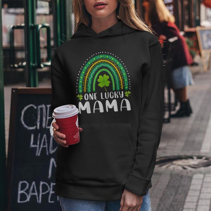 One Lucky Mama Rainbow Saint Patricks Day Lucky Mom Mother Women Hoodie Personalized Gifts