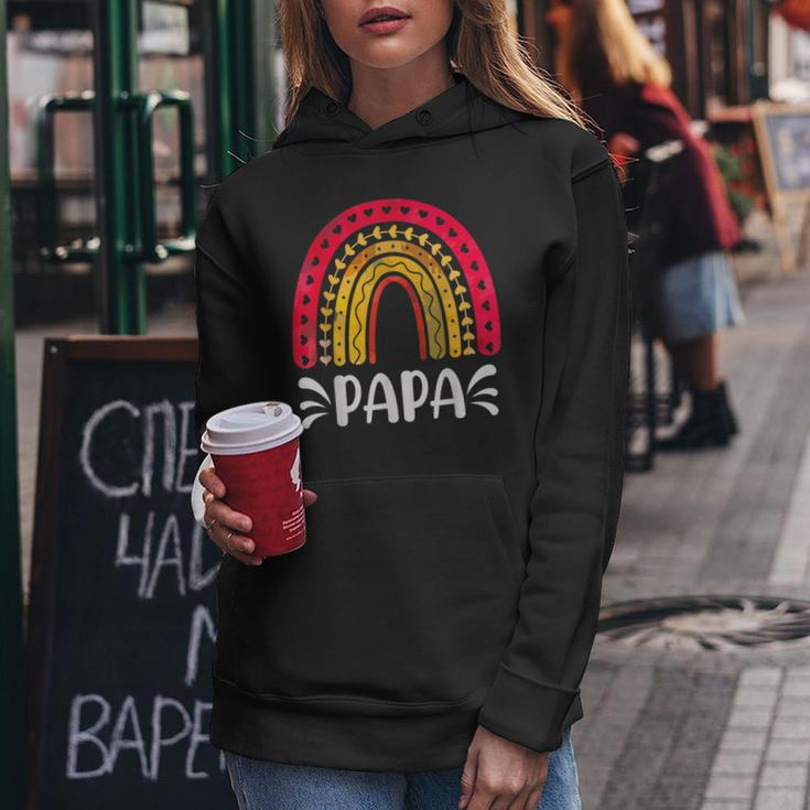 Papa For Dad Family Rainbow Graphic Gift For Mens Women Hoodie Unique Gifts