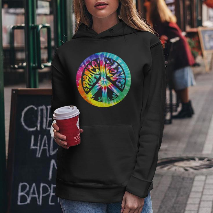 Peace Sign Love Tie Dye 60S 70S Hippie Costume Girls Women Women Hoodie Unique Gifts