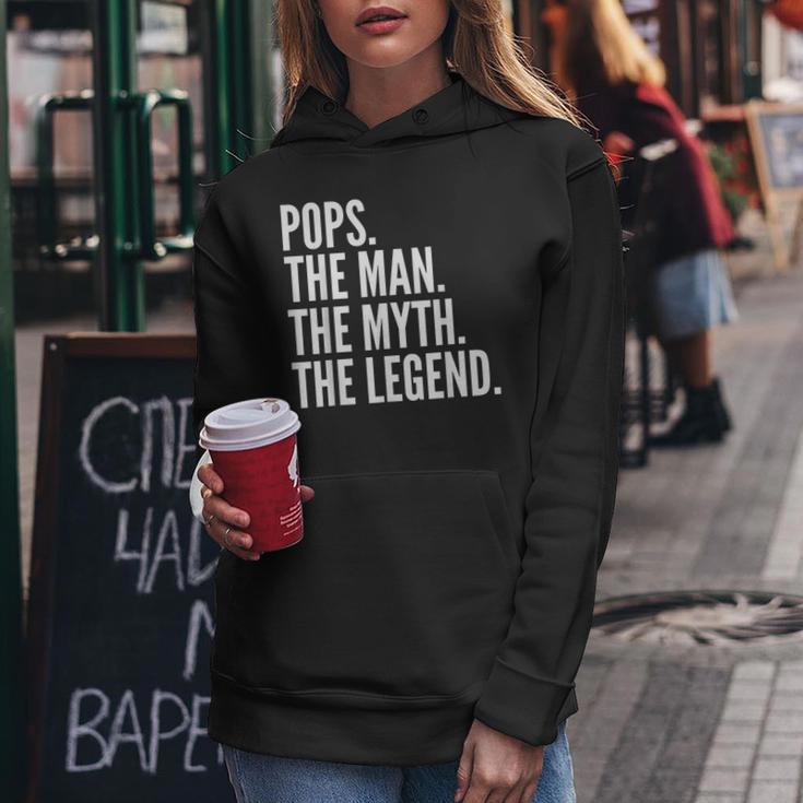 Pops The Man Der Mythos Die Legende Dad Frauen Hoodie Lustige Geschenke